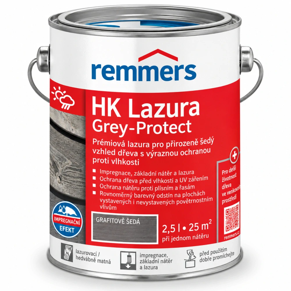 Remmers HK-Lazura 3v1 grafitově šedá 2,5 l