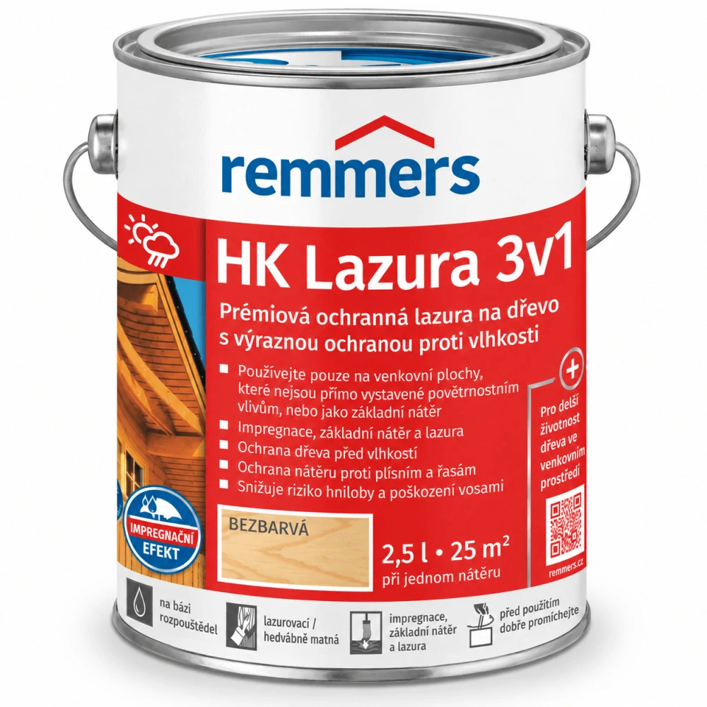 Remmers HK-Lazura 3v1 bezbarvá 2,5 l