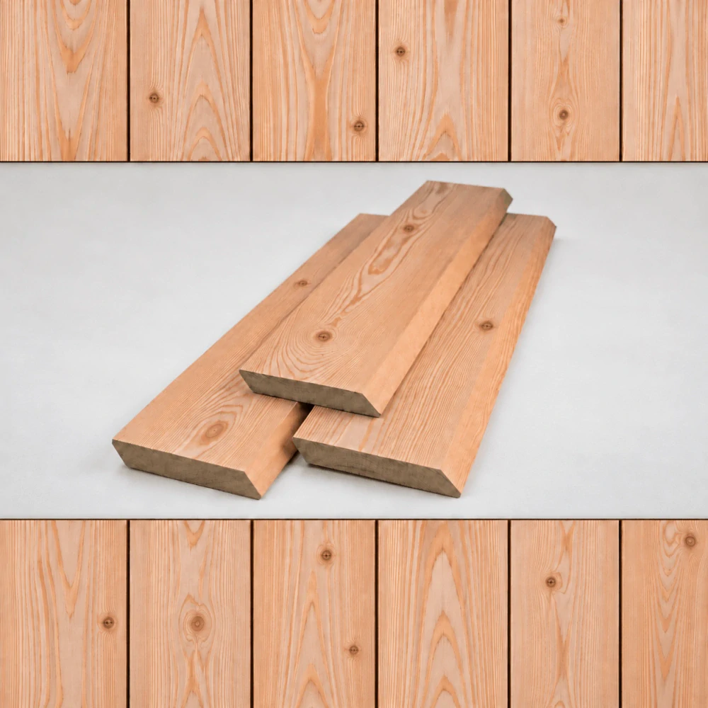 Palubky fasádní 20x140x4000mm kvalita ABC, profil Rhombus, Sibiřský modřín