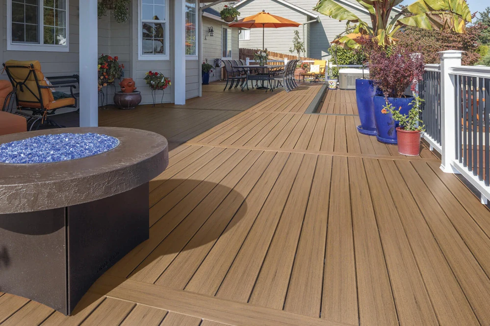 WPC terasové prkno TimberTech Prime+ světle hnědé, 24x136x4880 mm, vyrobeno v USA