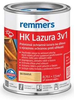 Remmers HK-Lazura 3v1 bezbarvá 0,75 l