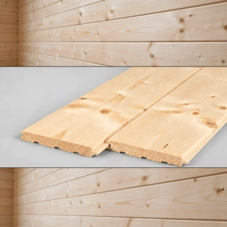 Palubky obkladové 14x121x4200mm kvalita AB, profil Klasik, Finská borovice