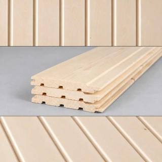 Palubky obkladové 12,5x96x2000mm kvalita AB, profil Tatran, Severský smrk