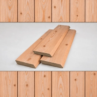 Palubky fasádní 20x140x4000mm kvalita ABC, profil Rhombus, Sibiřský modřín