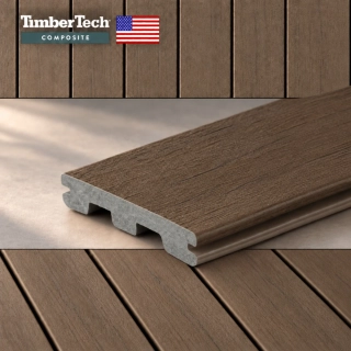 WPC terasové prkno TimberTech Prime+ hnědé, 24x136x3660 mm, vyrobeno v USA