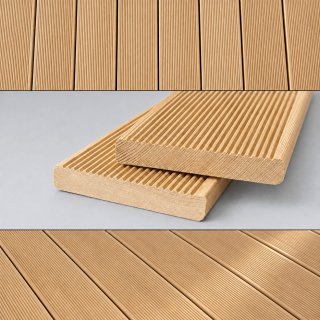 Terasové prkno 28x145x3900mm kvalita AB, profil J/Hladká, Finská borovice, impregnované