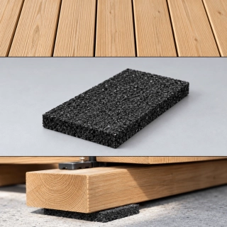 Podložka pod hranol gumová, 100x50x3mm